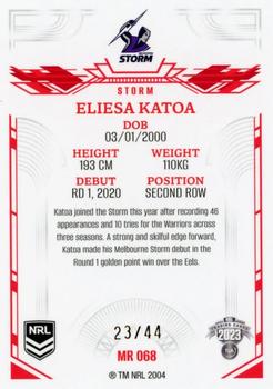 2023 NRL Traders Elite - Mojo Ruby #MR068 Eliesa Katoa Back